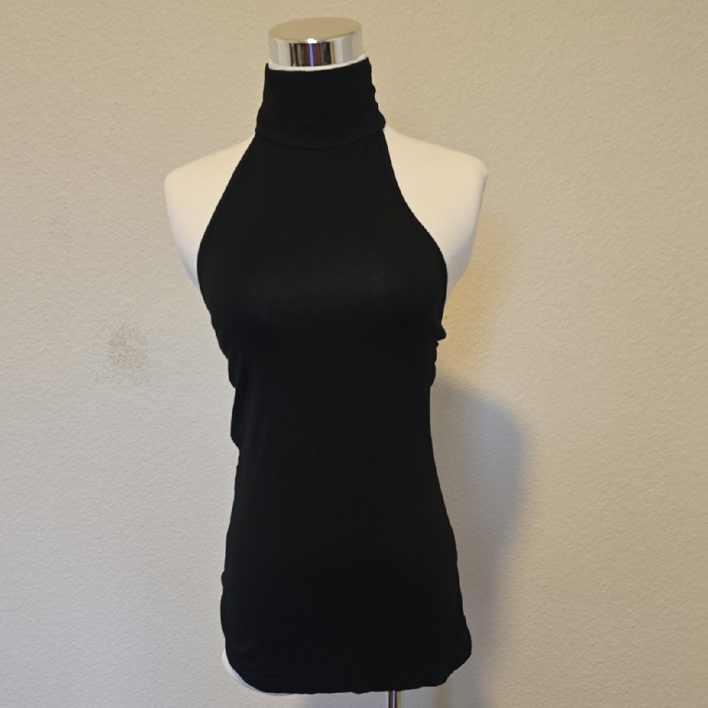 PattyBoutik Black Halter Neck Camisole